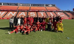 Macedonia under 19 at a training camp in Kicevo